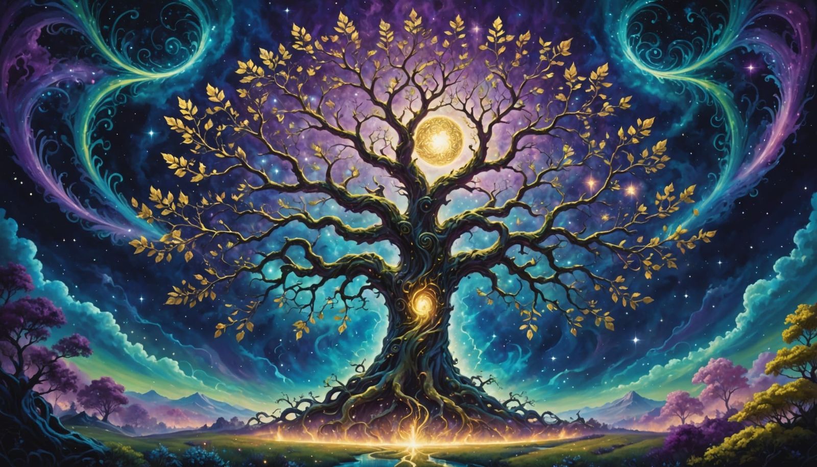 Golden Tree of Good and Evil in Hyperrealism