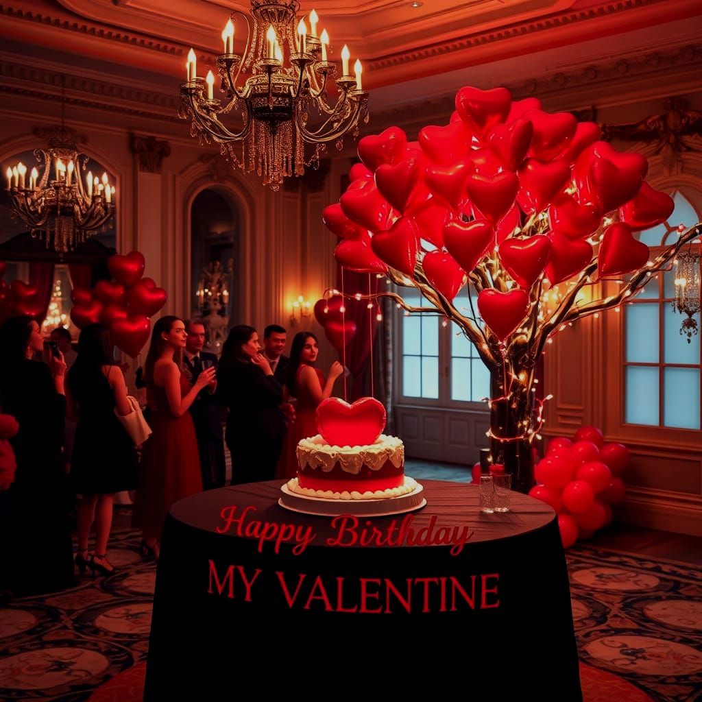 Romantic Gothic Valentine's Ballroom Birthday Celebration in...