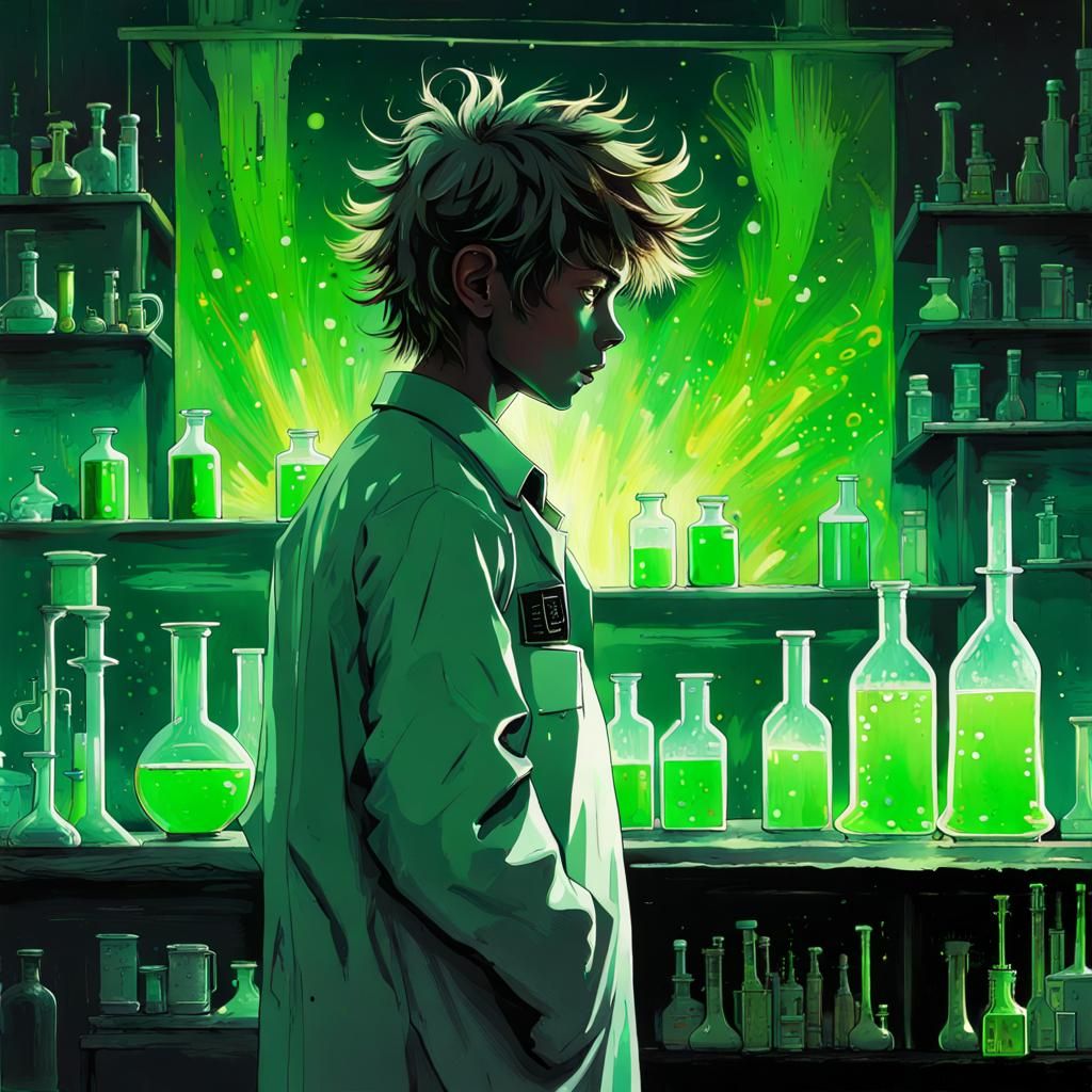 Lab Explosion Silhouette in Fantasy Concept Art