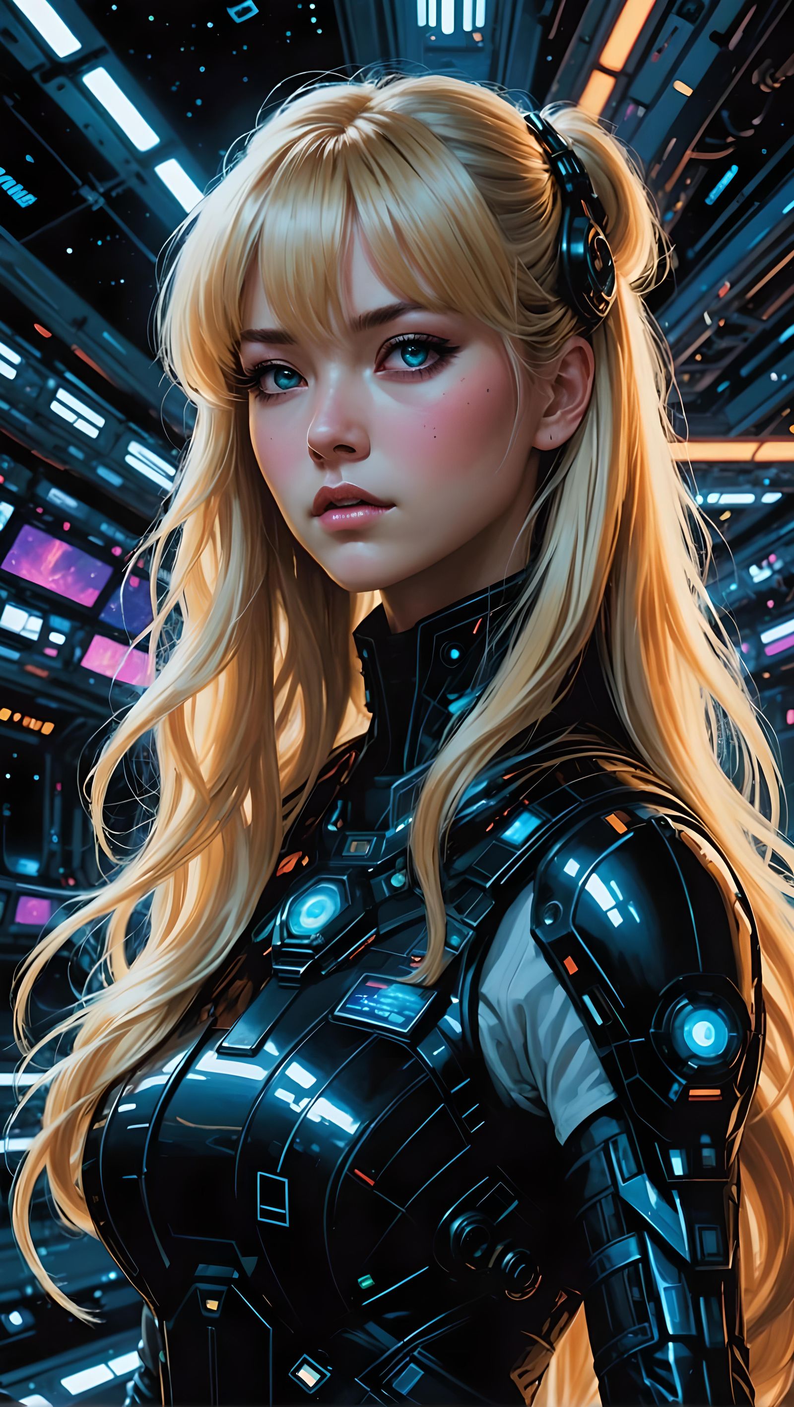 Neo Cyberpunk Futuristic Woman