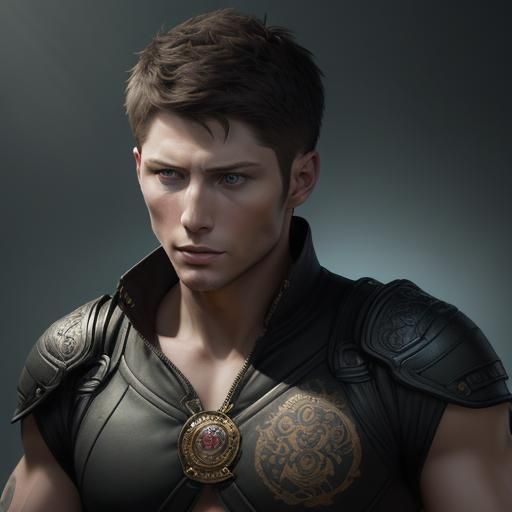 Muay Thai Fighter Portrait in Hyperdetailed Style