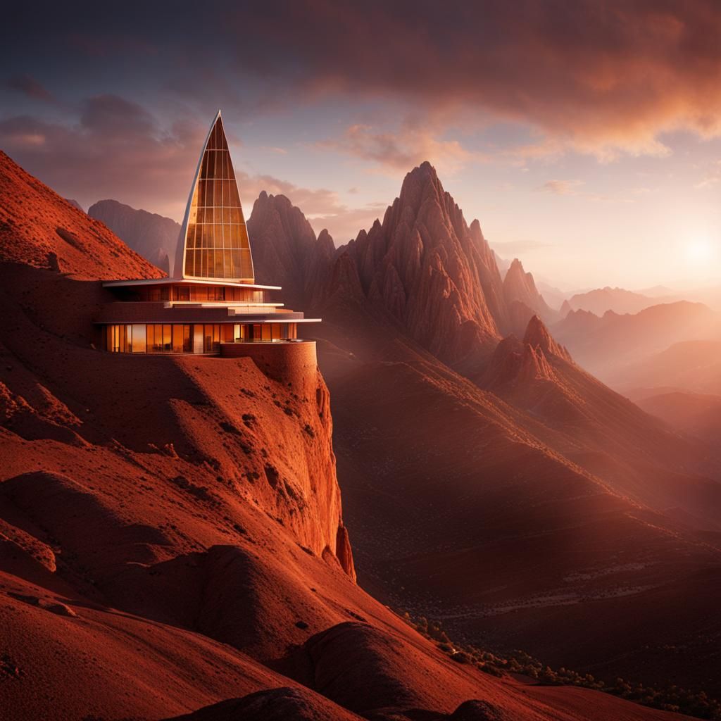 House of Wind Carved into Red Mountain Peak