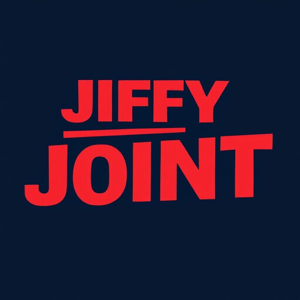 Bold Modern Typography Logo Design for Jiffy Joint