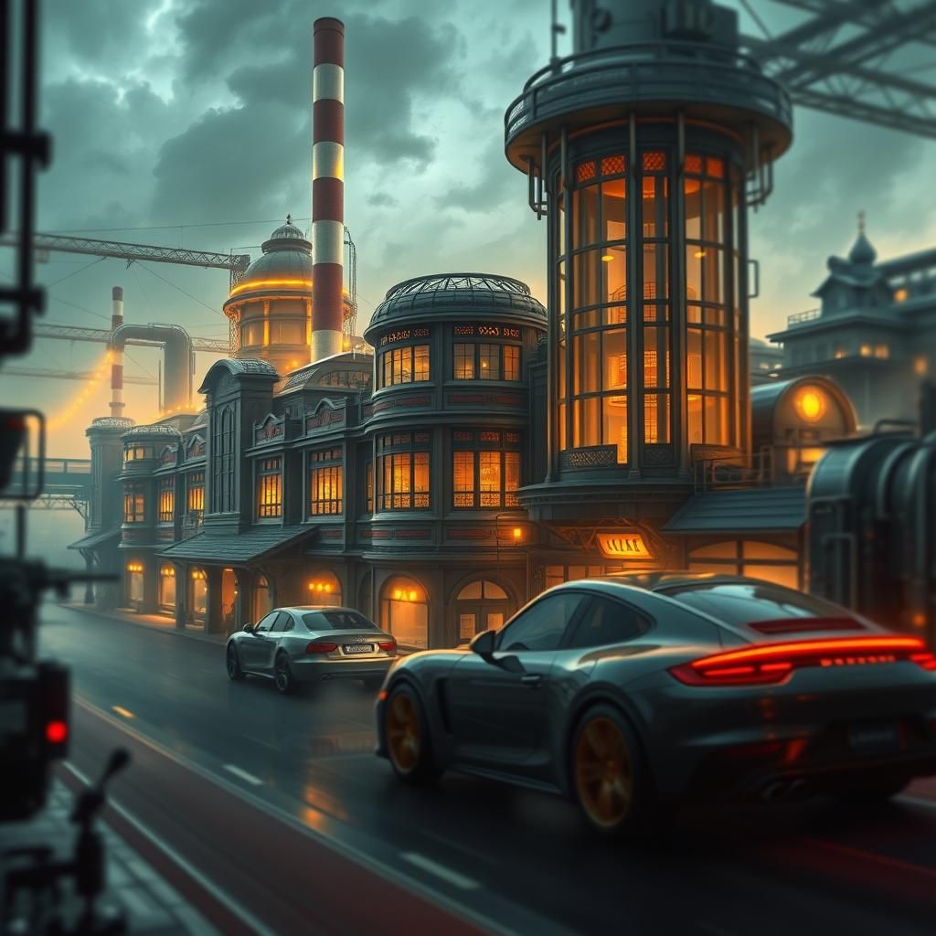 Porsche Factory: Art Deco, Rococo, and Art Nouveau Styles