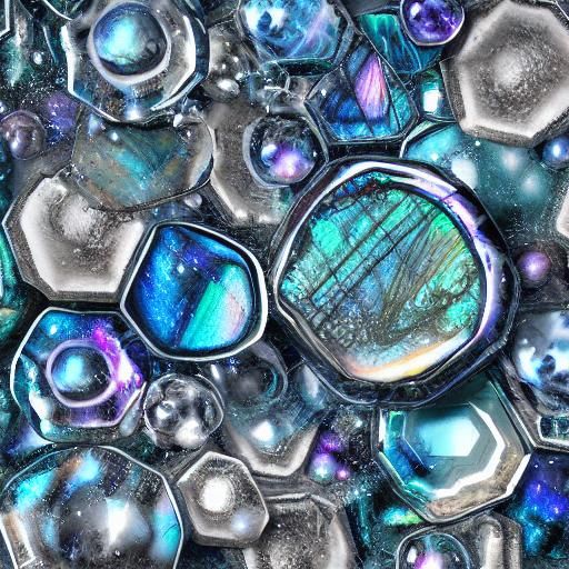 Labradorite Abalone Sparkles in Detailed Matte Painting