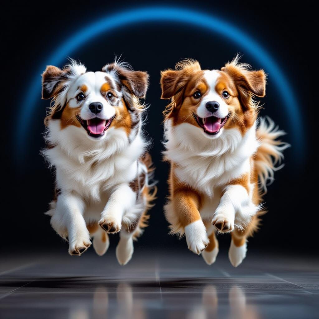 two Tibetan Spaniels