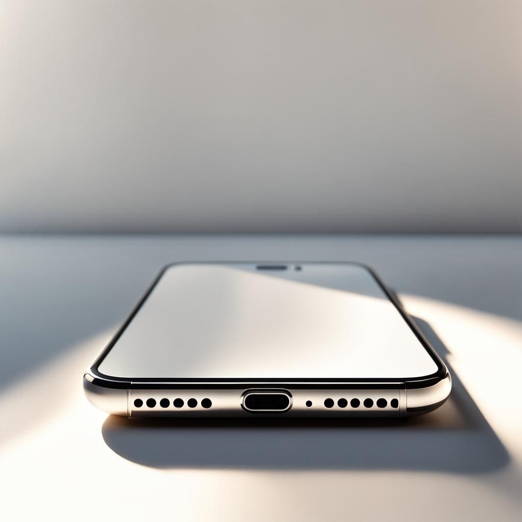 Hyperrealistic iPhone in Morning Light