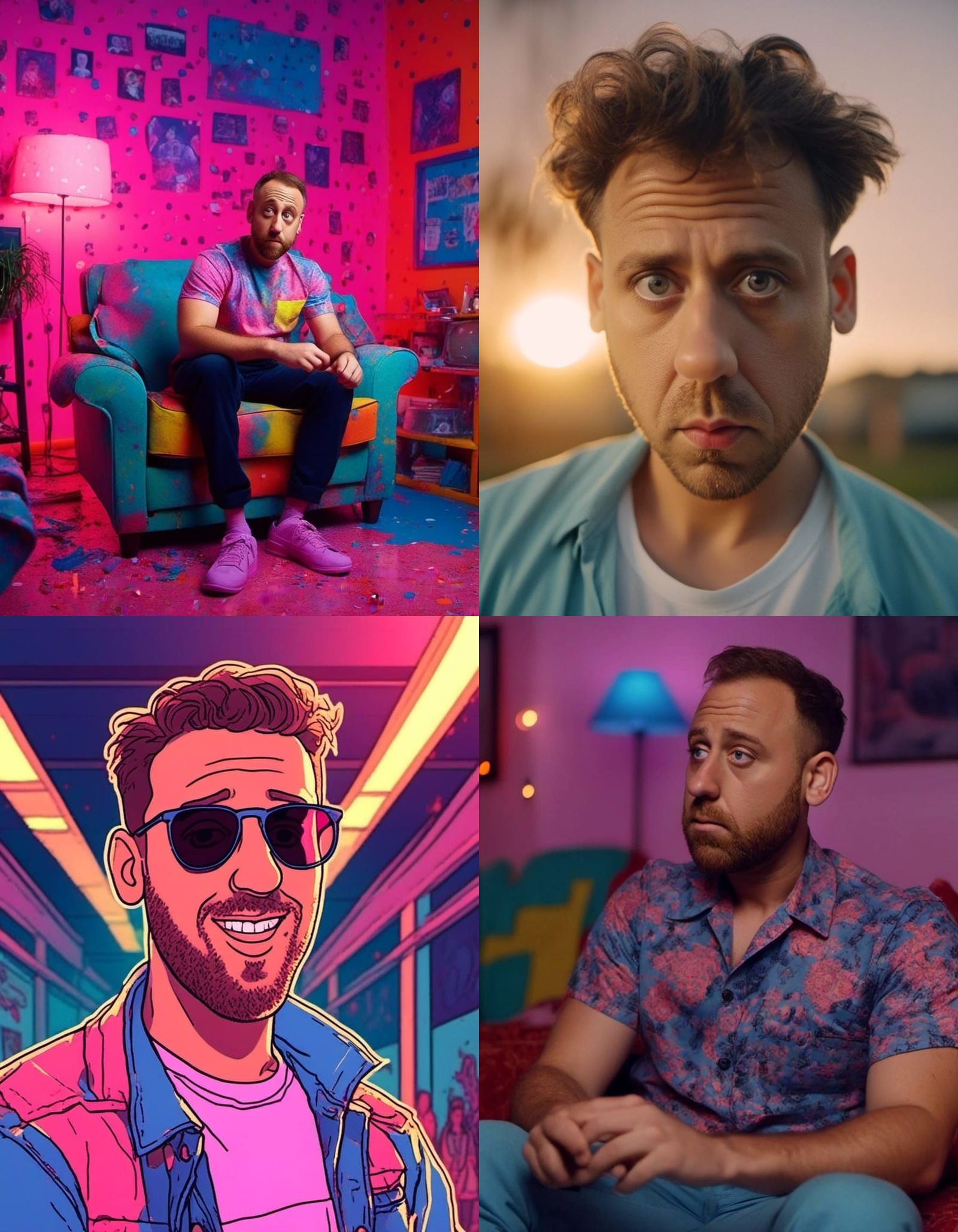 <lora:Jef:1.0> as the cool guy in a cheesy 80s sitcom