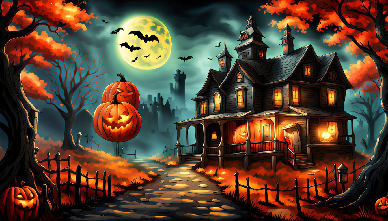 Spooky Ghost Village: A Hauntingly Beautiful Presentation