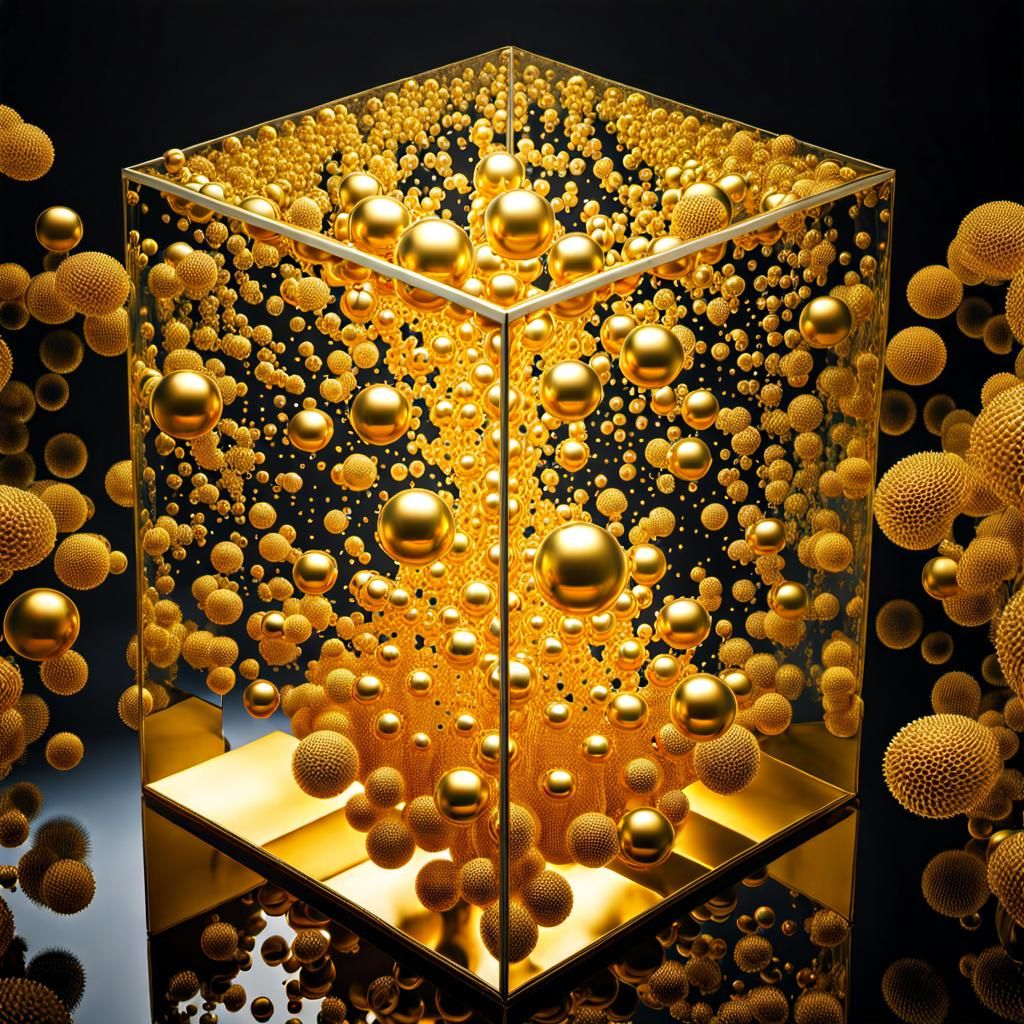 Fractal Infinity Room in Golden Cube