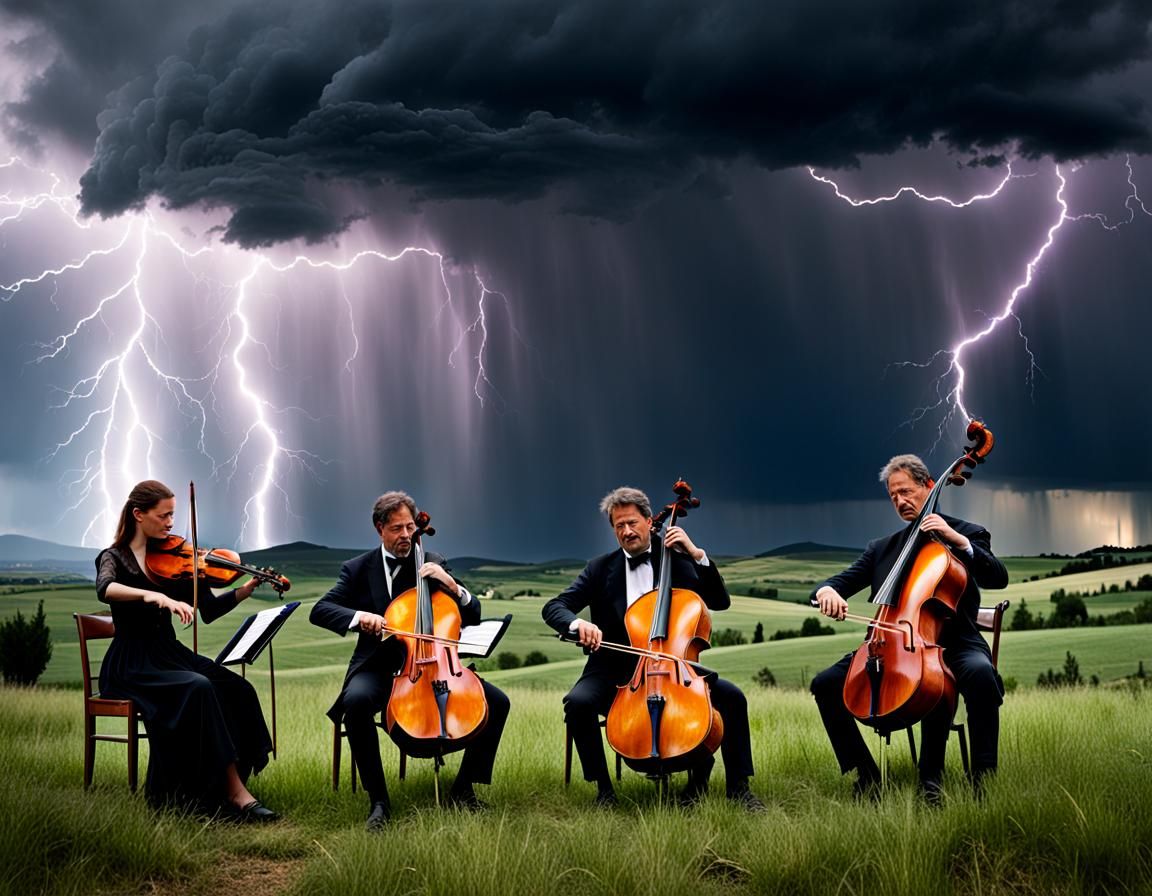Tuscan Quartet Plays Through a Lightning Storm