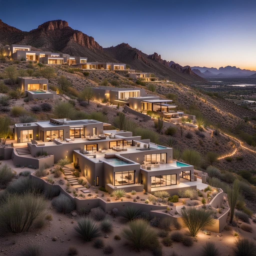 homes in the Sonoran desert
