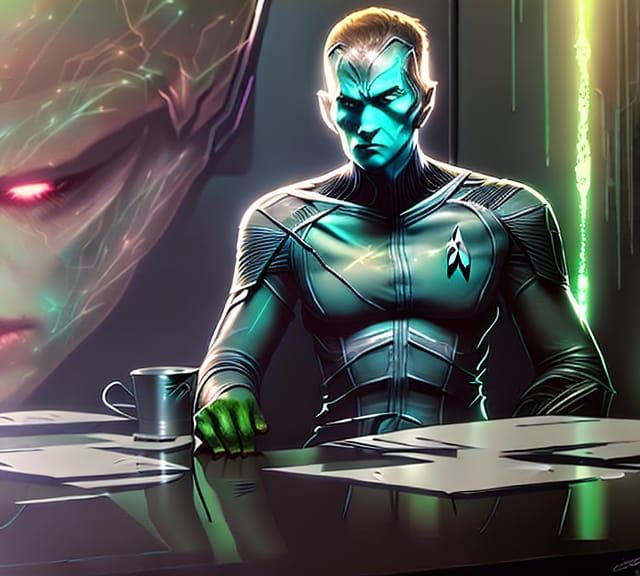 Borg Portrait at Conference Table in 4K