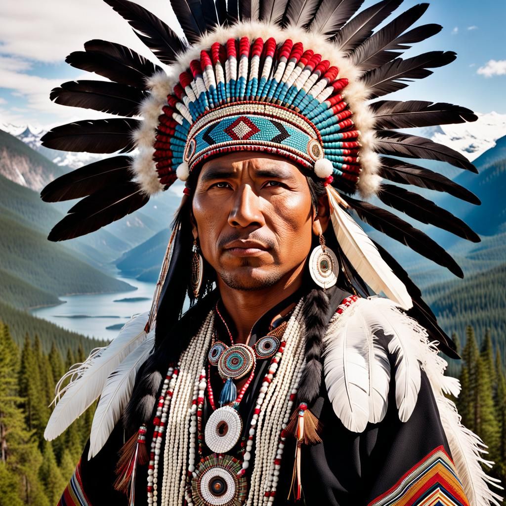 A powerful Indigenous man