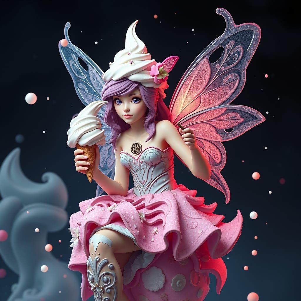 Ice Cream Fairy: Detailed Fantasy Concept Art
