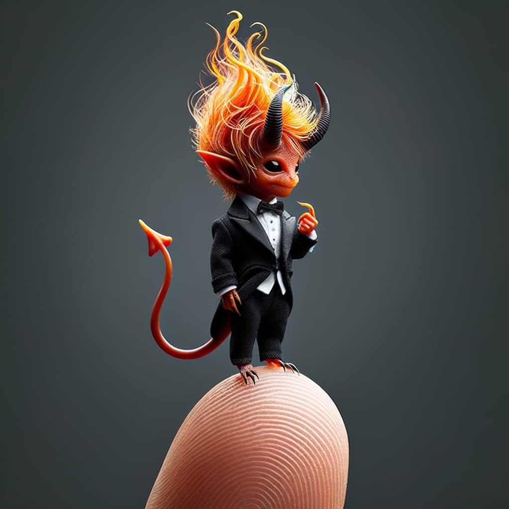 Devil Imp in Tuxedo: Macro Photography