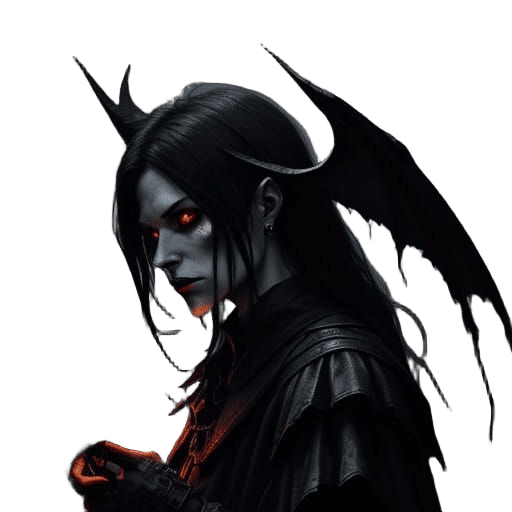 Dark Fantasy Demon in Mysterious Cave