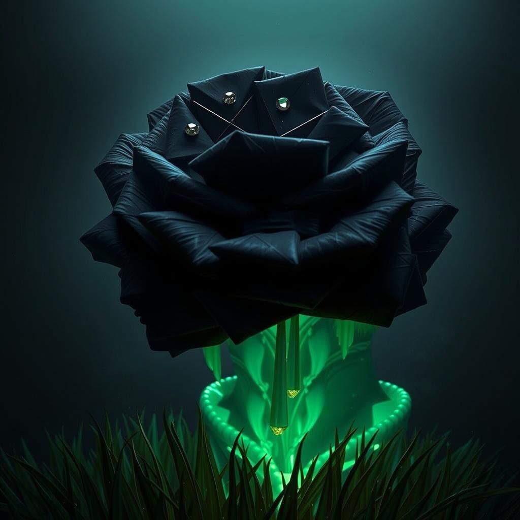 Futuristic Fashion Portrait with Rhinestone Hair Clip