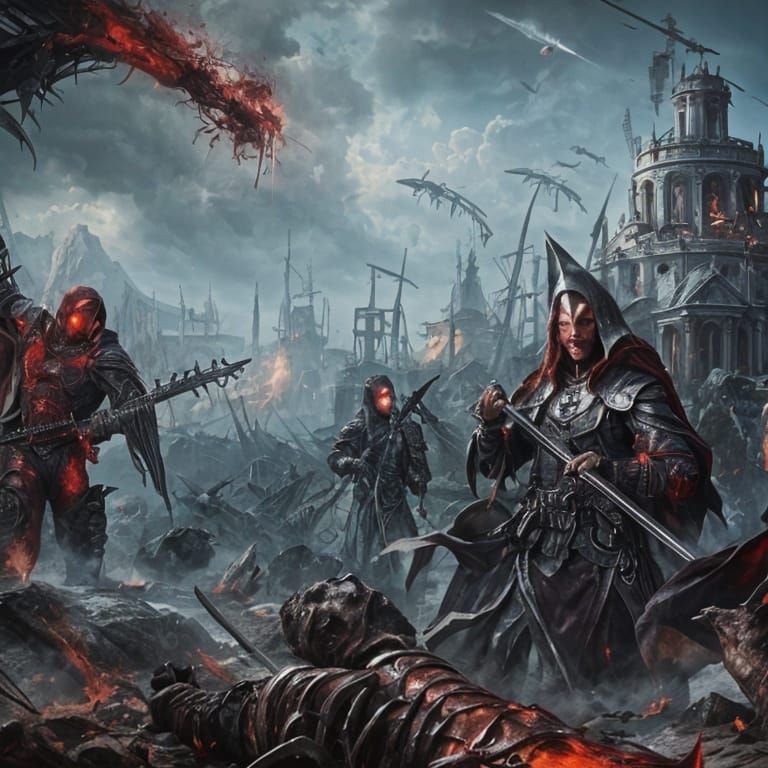 Revolutionary War Scene: Death Metal Album Cover