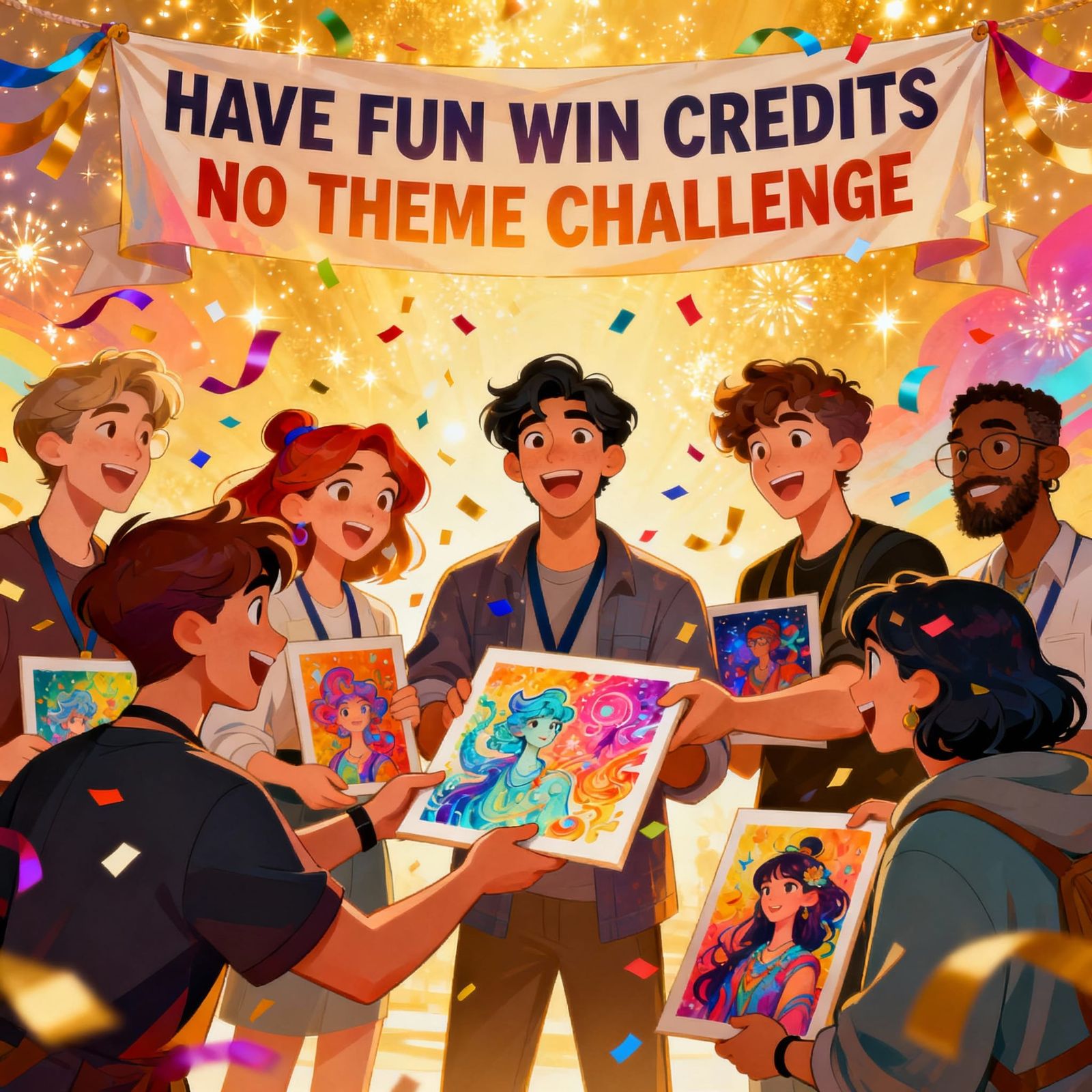 Diverse Artists Exchange Vibrant Art in Celebration