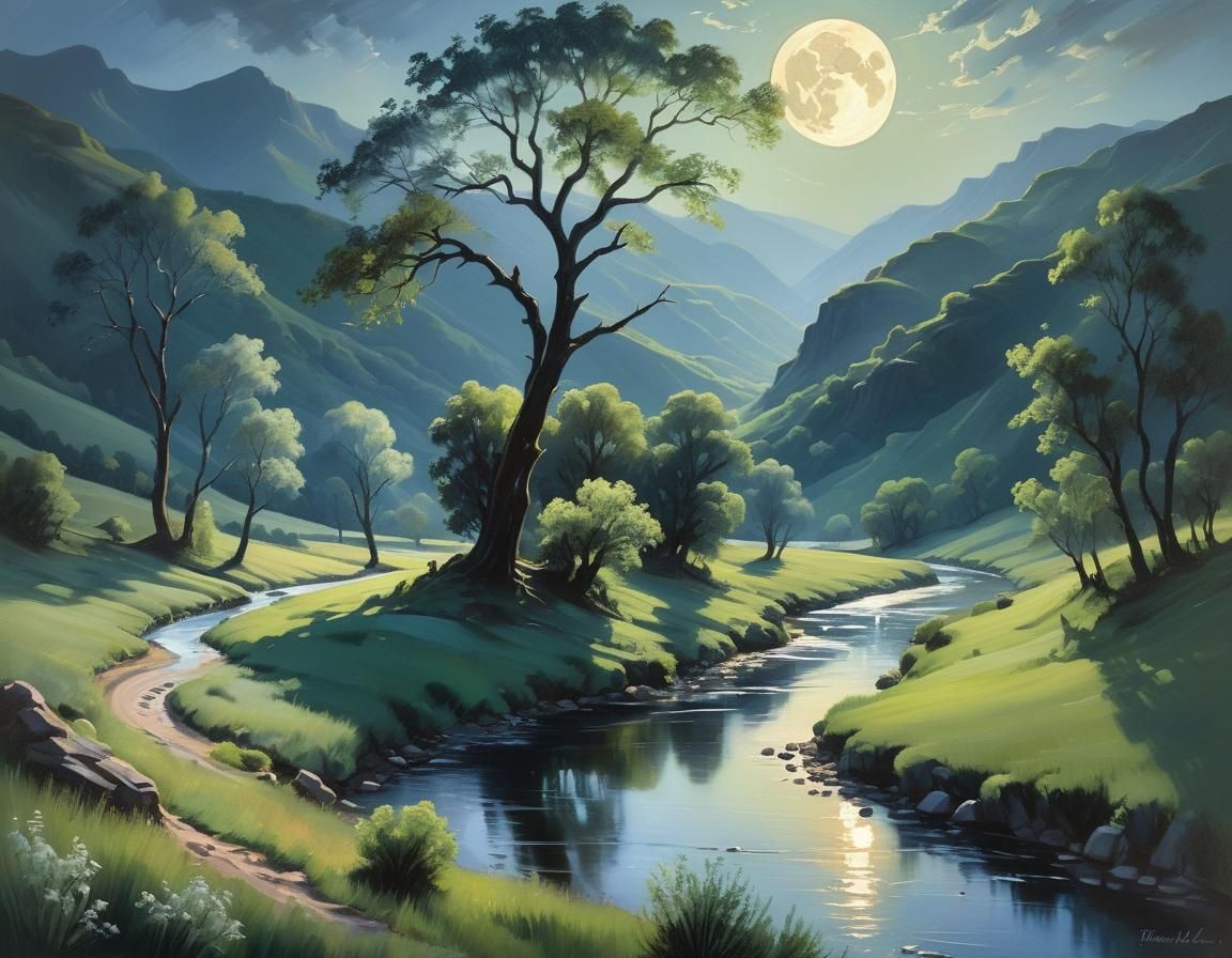 Whispers of the Moonlit Valley