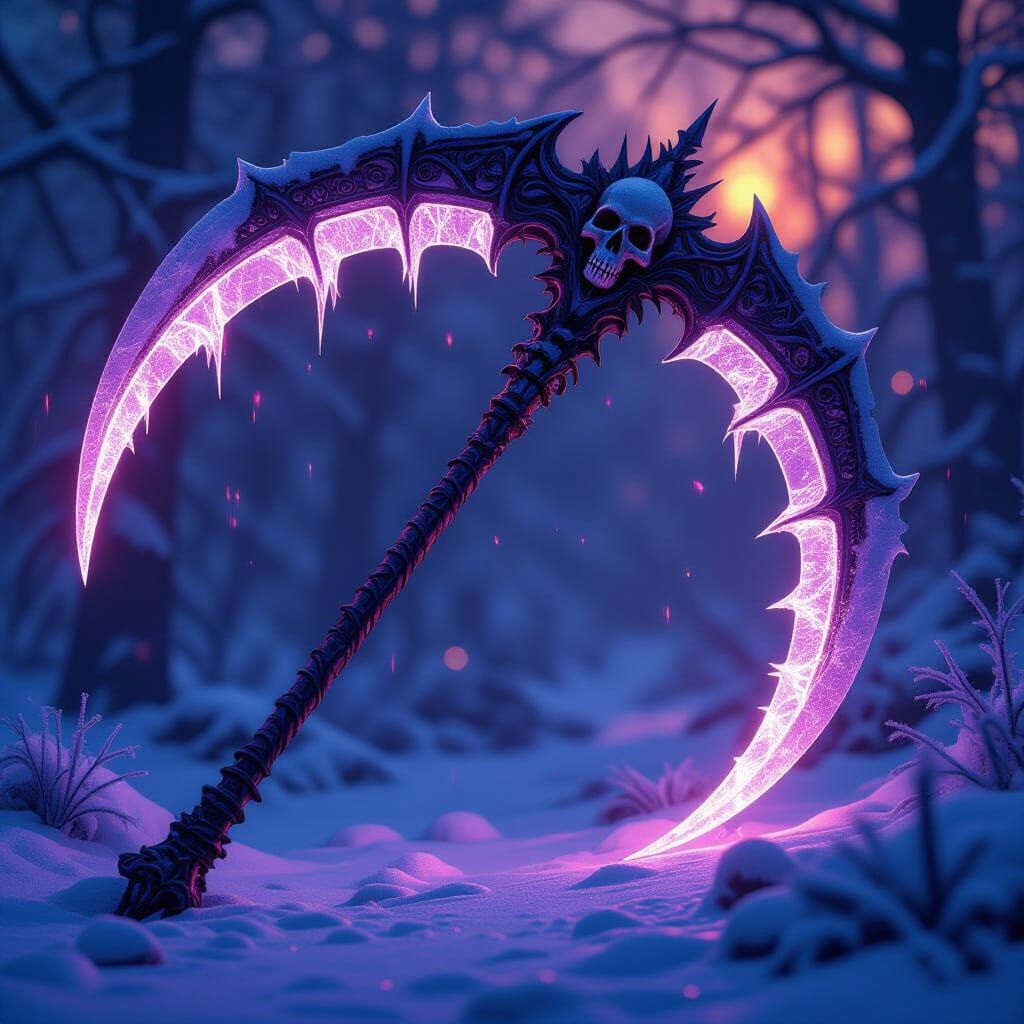 Bone and Ice Scythe Concept Art