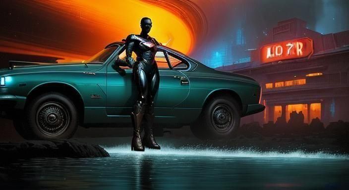 Dynamic Superhuman in Cinematic Comic Book Style