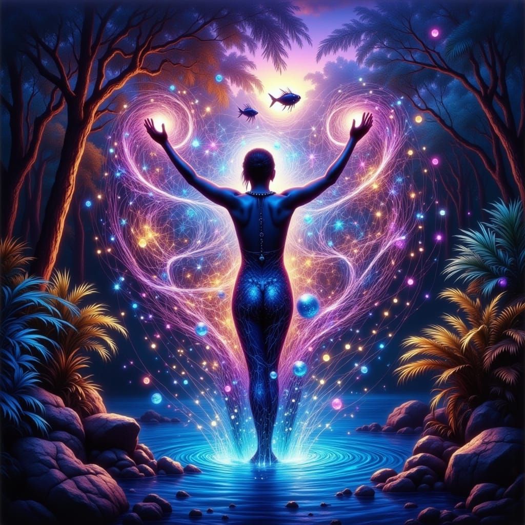Enchanted Rainforest Spirit Unfolds in Ethereal Glow
