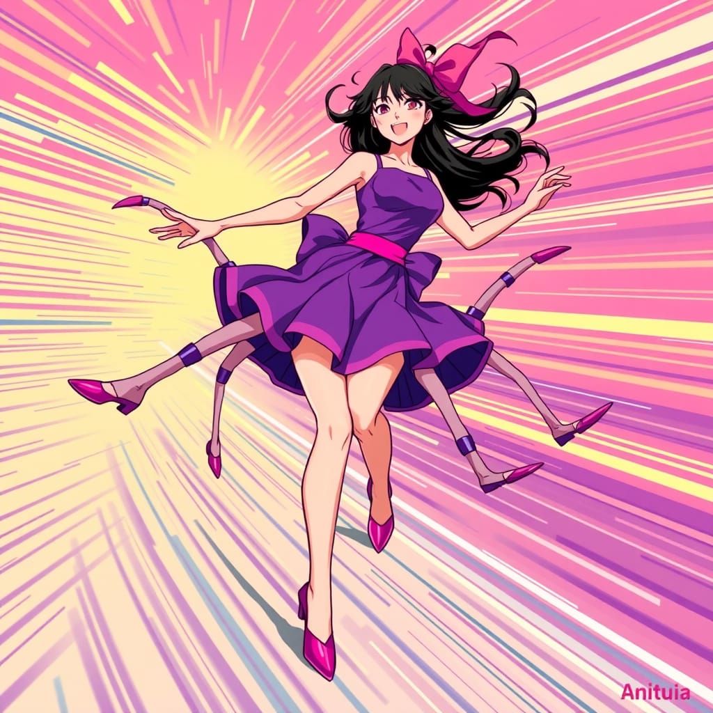 Anime Style Tap Dancer in Motion