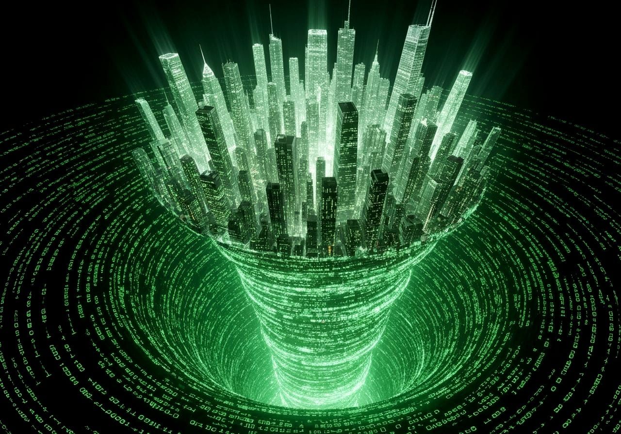 City Born From Digital Vortex