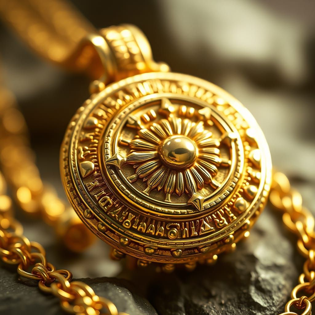 Inca Gold Jewelry in Hyperrealistic 3D Rendering