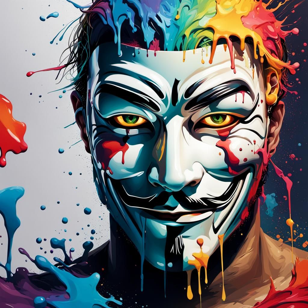 Dramatic Portrait with Colorful Depth