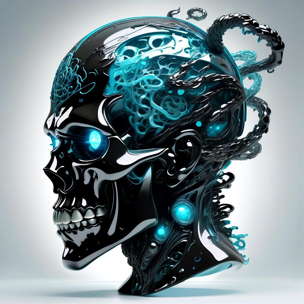 Steel God with Glimmering Eyes: Fantasy Art