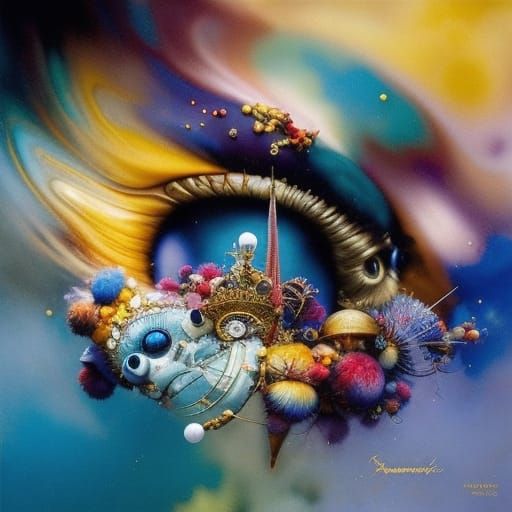 Toxic Liquid Crown: Dark Fantasy Art