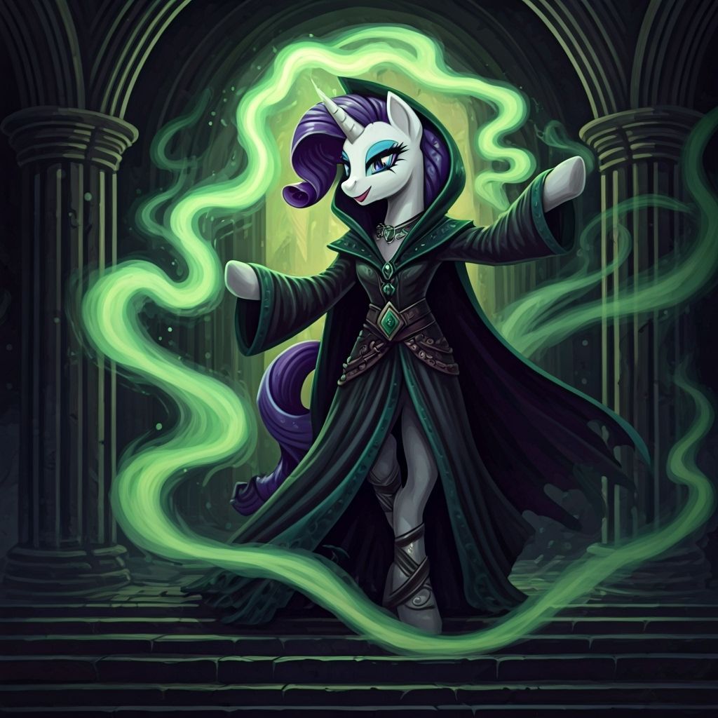Rarity as a Poison Mage Dancer in Painterly Style