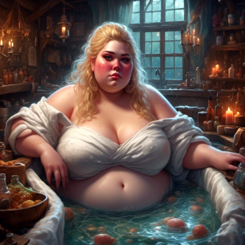 Curvy Elf in Tavern: Hyperrealistic Fantasy Art