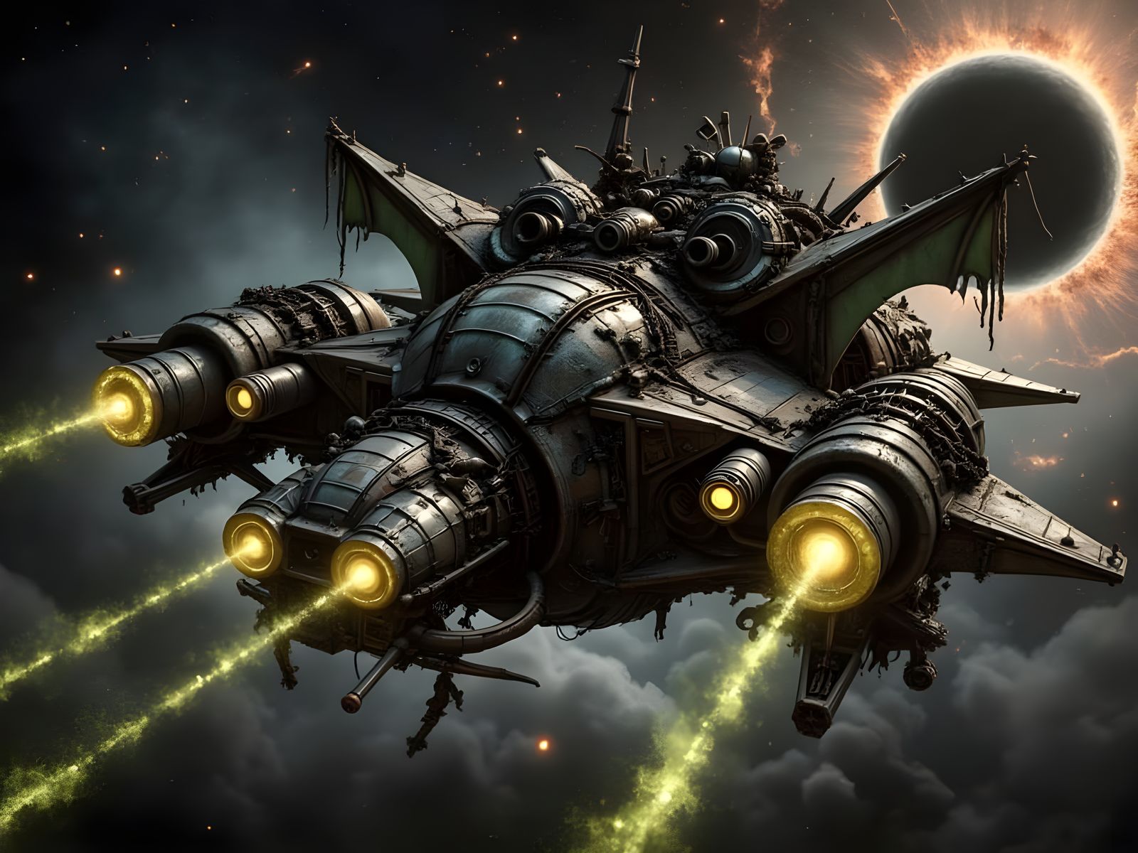 Massive Space Pirate Ship in Deep Space