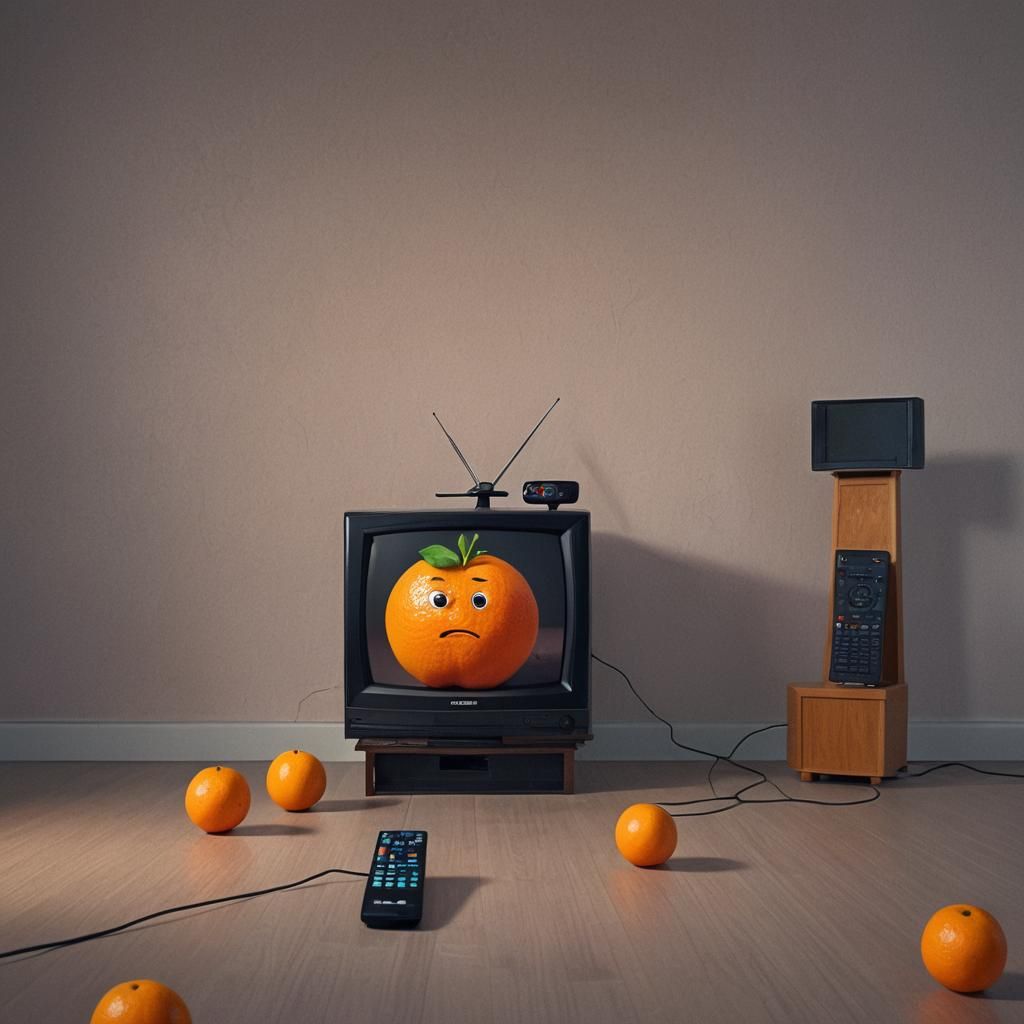 Sad Orange: A Digital Painting in Vibrant Colors