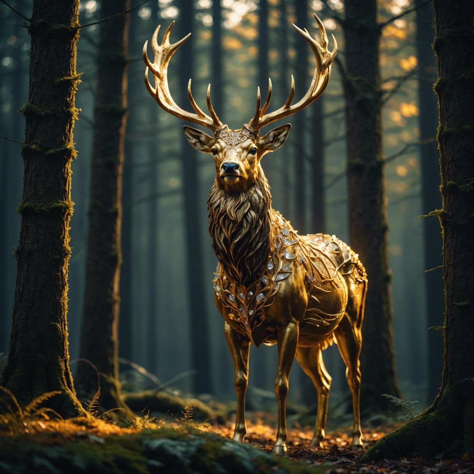 Glorious Golden Stag standing watch over this great and gran...