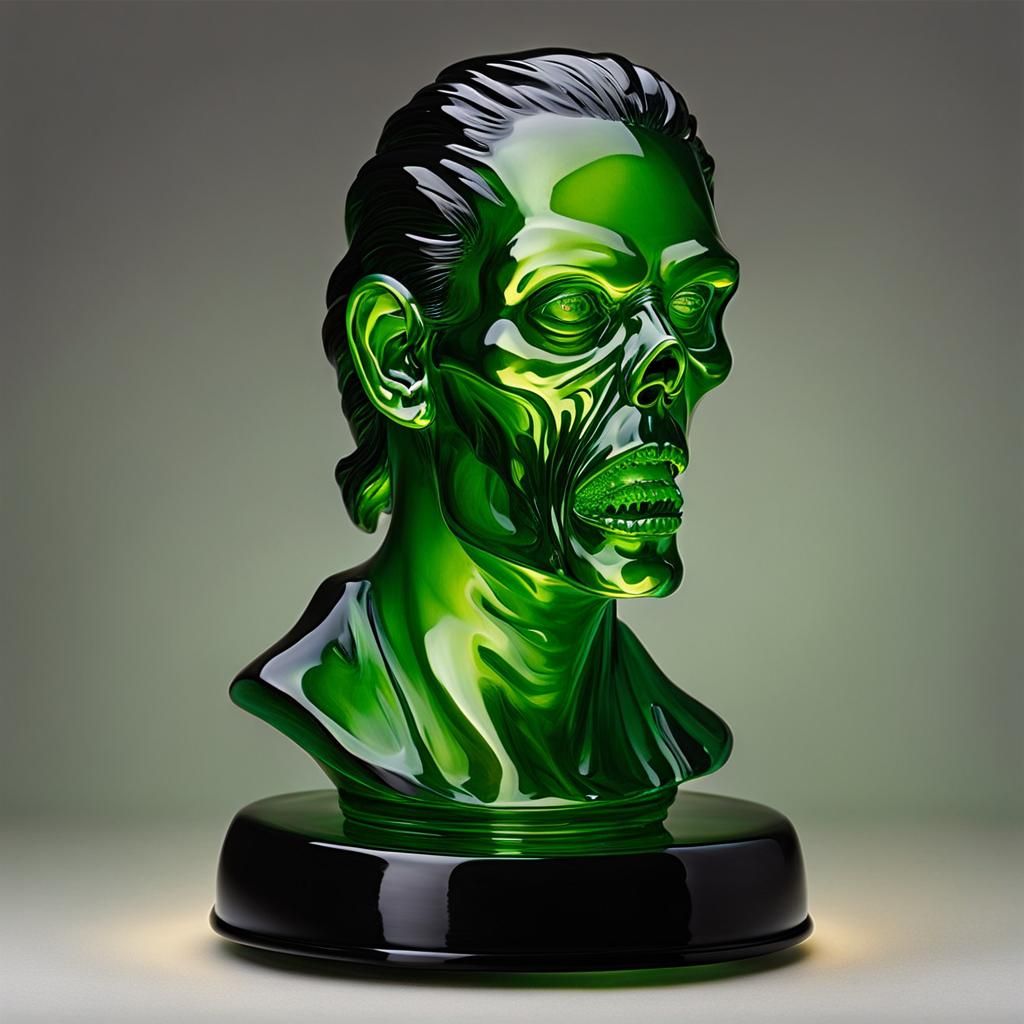 Glass Zombie Figure: Translucent and Shimmering