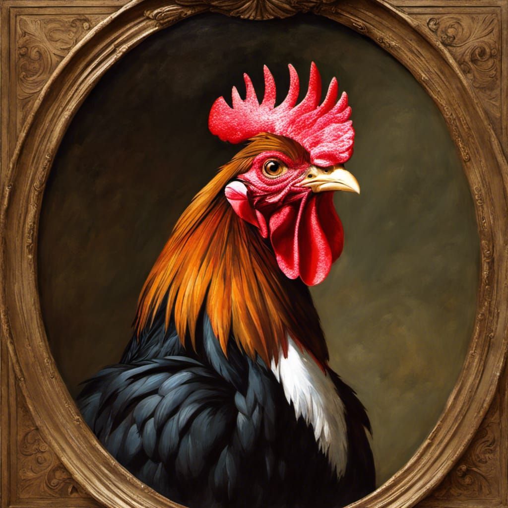 Portrait of a rooster