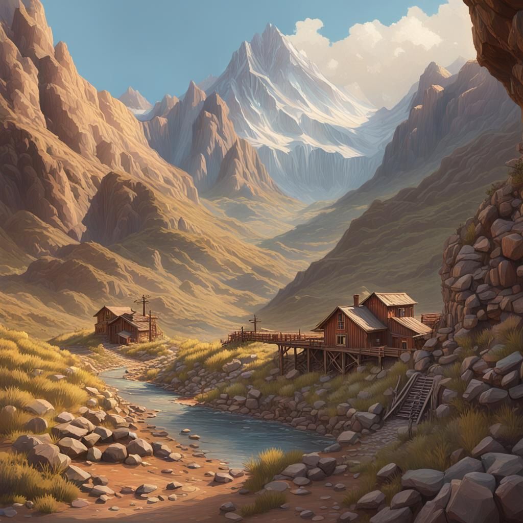 Colorado Silver Mine Entrance, 1888: Detailed Concept Art