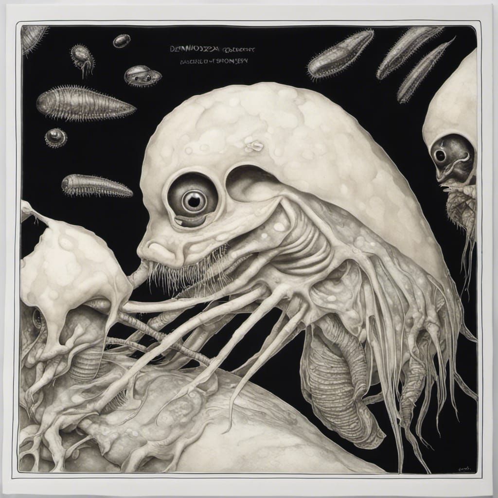 Demodex Mite Close-up: An AI Interpretation