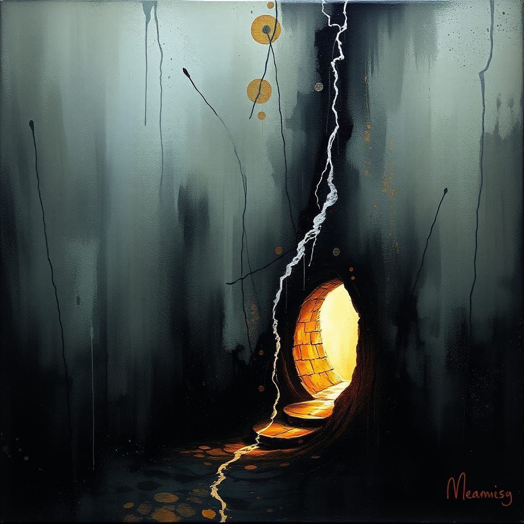 Light Through Cracks: Watercolor Art