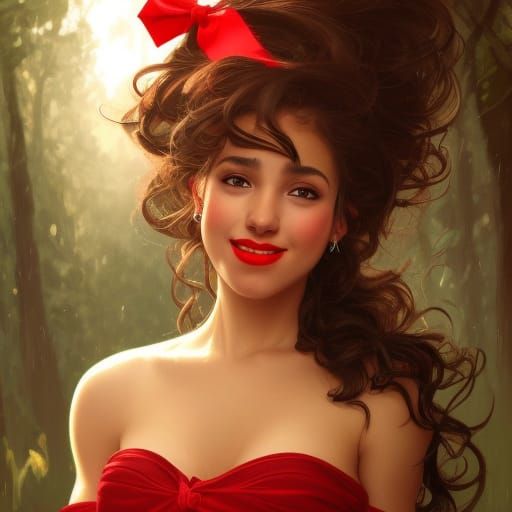 Beautiful Hispanic Woman Portrait in Hyperdetailed Digital A...