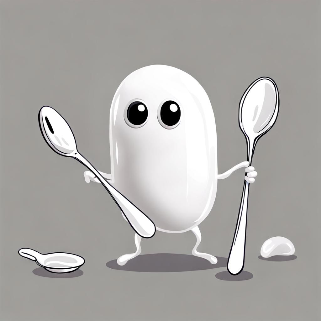 White Blob Creature's Spoonful of Fun