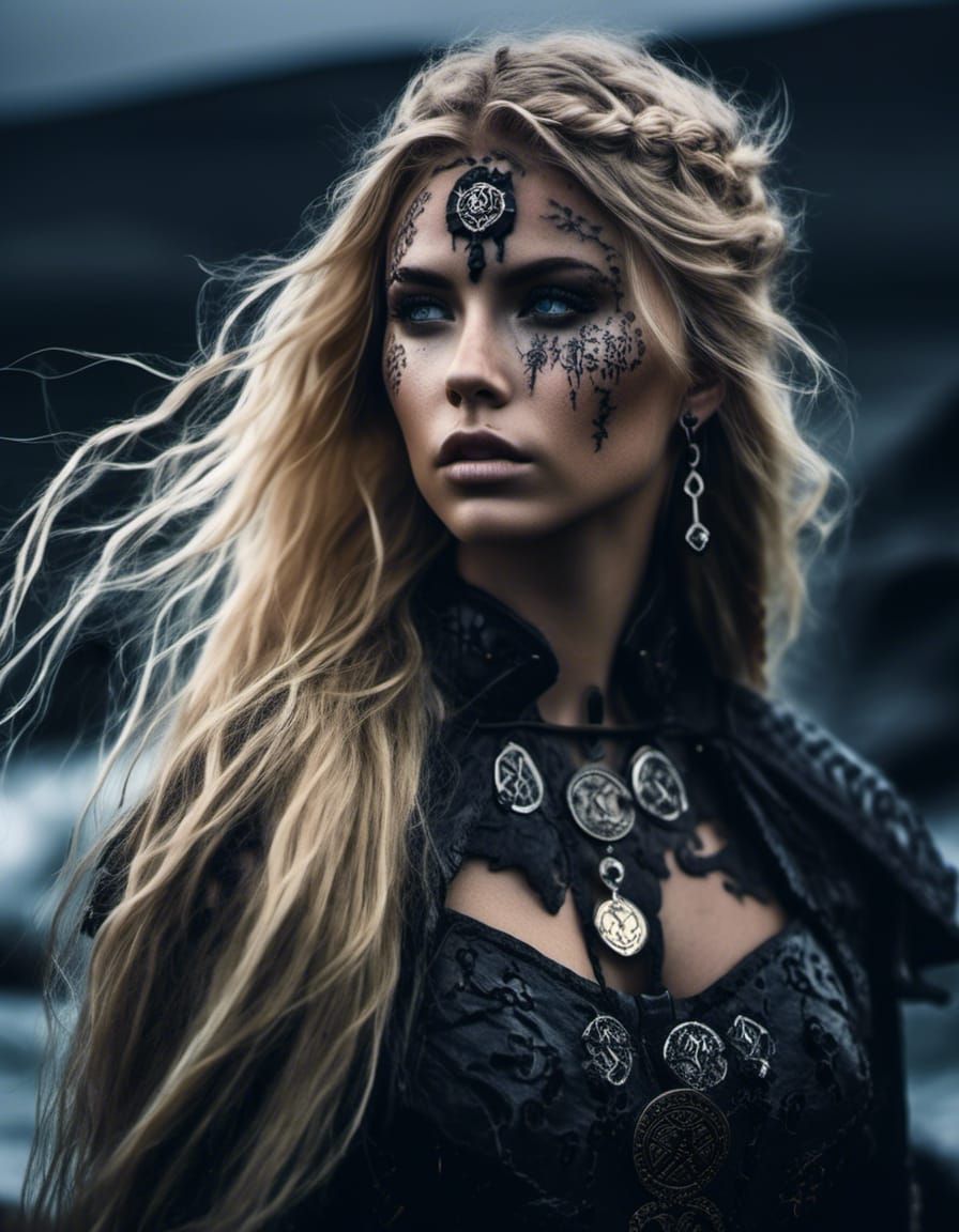 Nordic Warrior with Glowing Runes