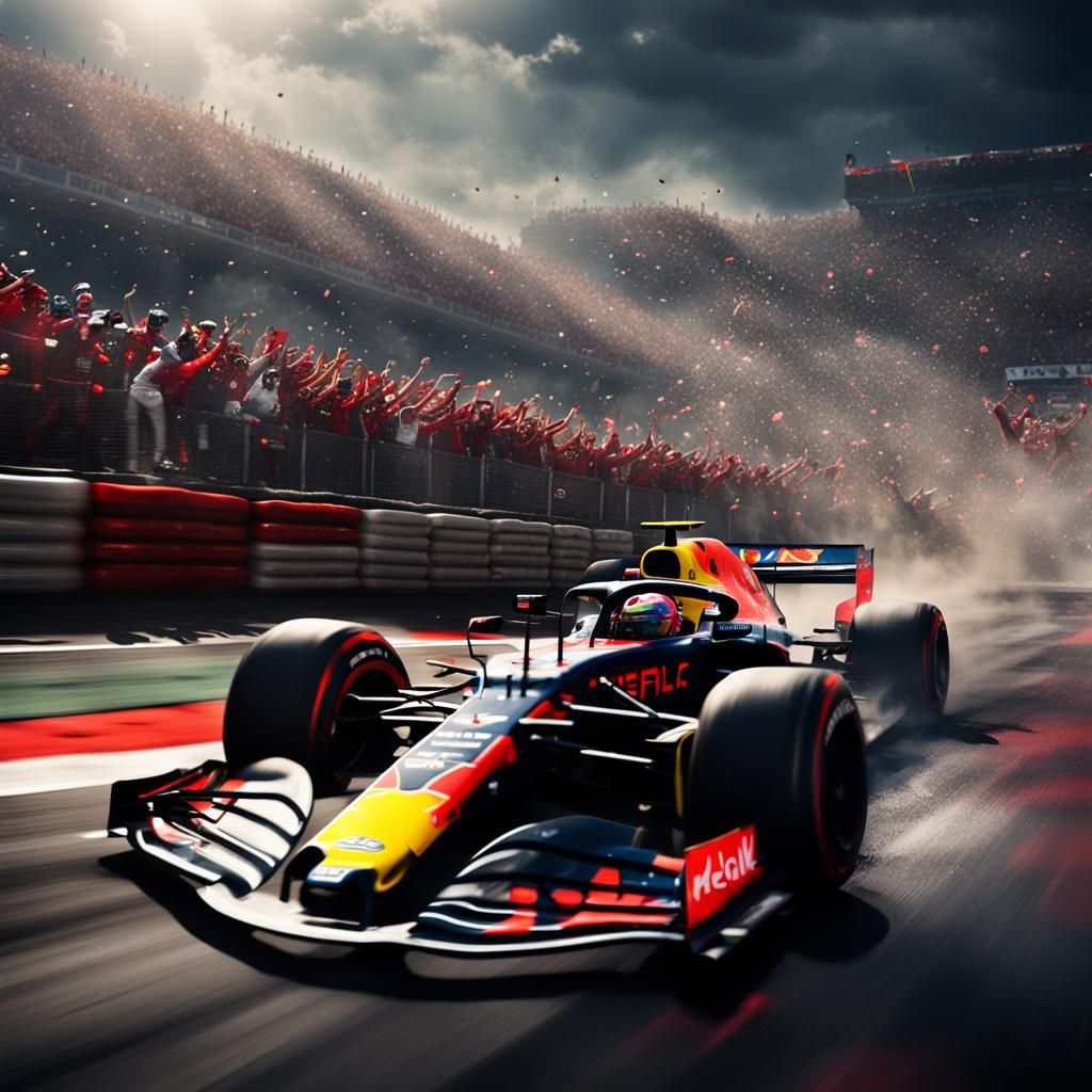 Max Verstappen Wins: Detailed Matte Painting