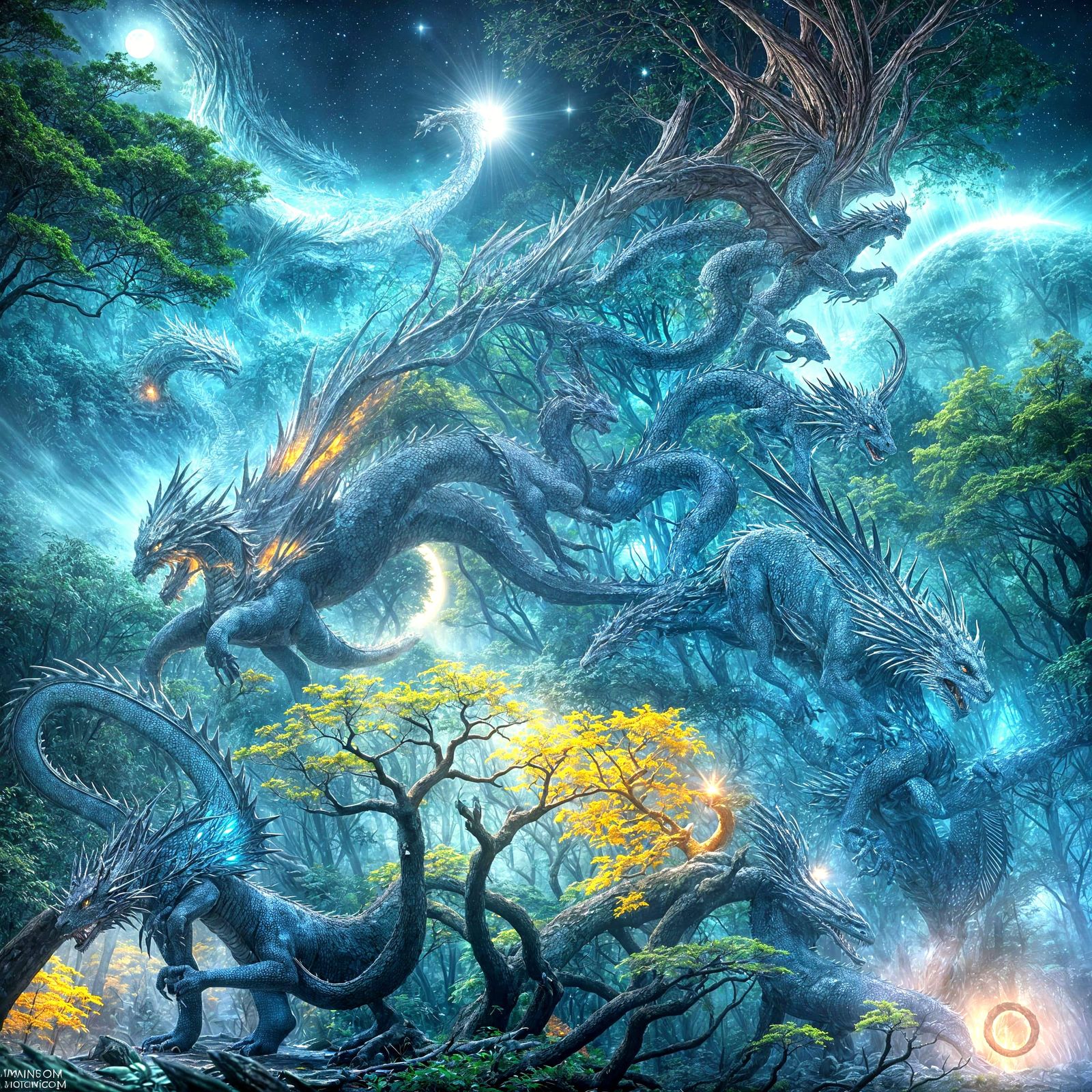 Divine Japanese Dragon Embodies Harmony in Nature