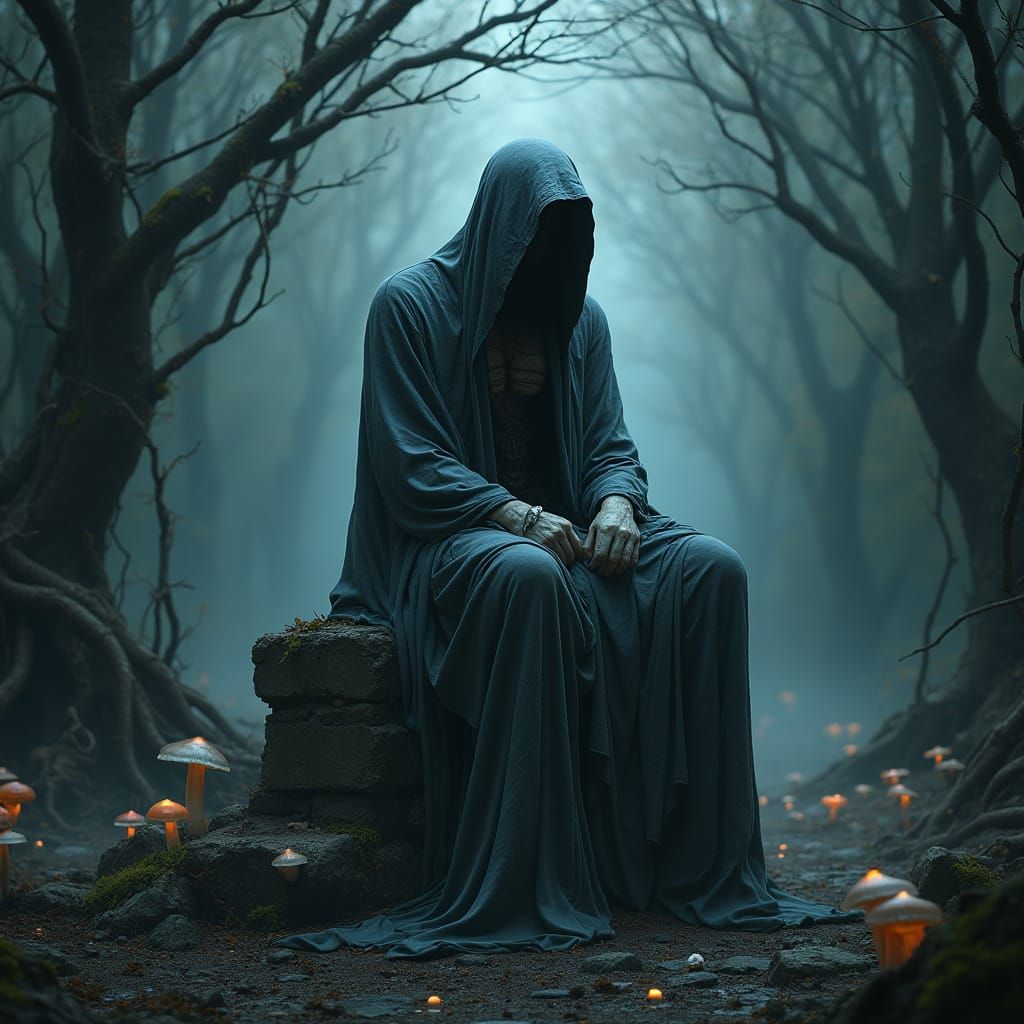 Hopeless Sorrow in Dark Fantasy Style